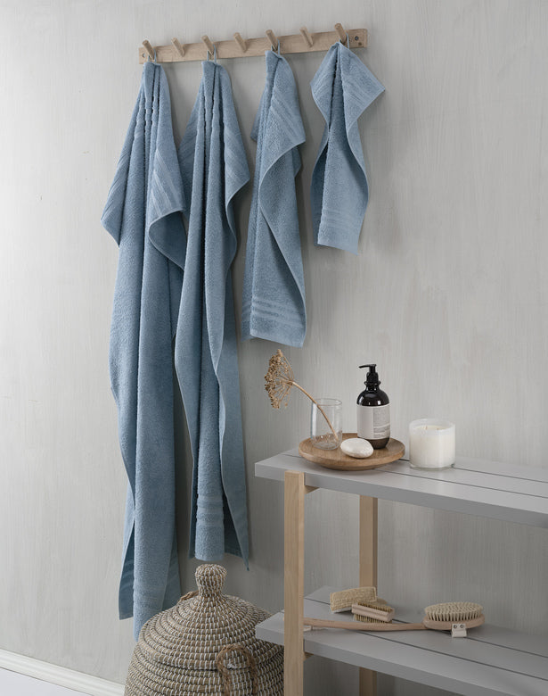 Borganäs Basic Frotté 65x130 cm Mellanblå