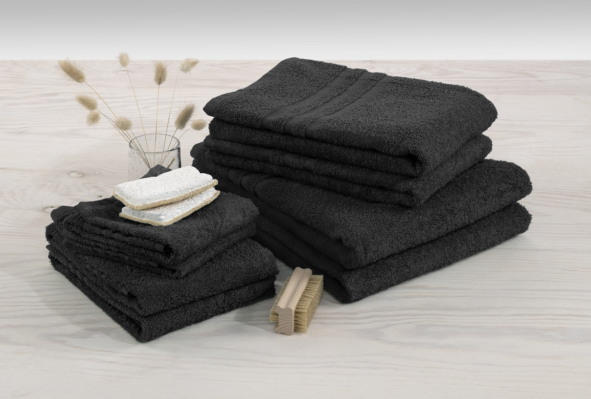 Borganäs Basic Frotté 90x150 cm Svart