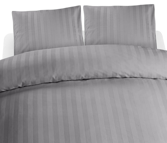 Borganäs 3-Dels Set Satin Ljusgrå Dubbel