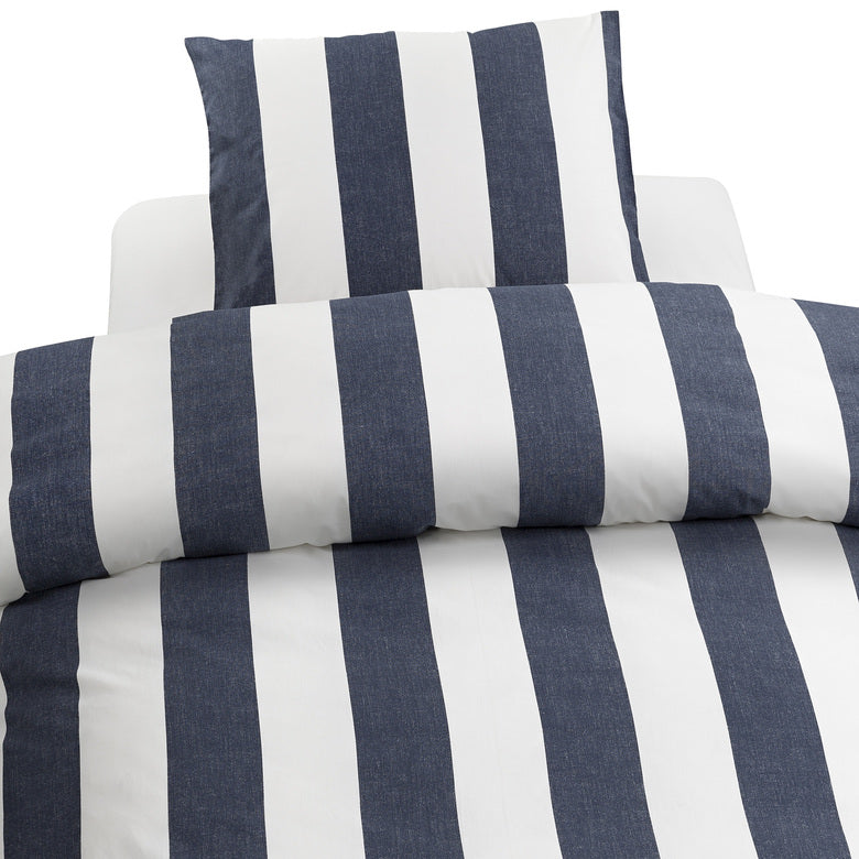 Borganäs 2-Dels Set Block Stripe Blå