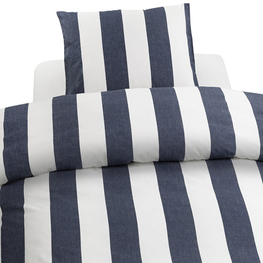 Borganäs 2-Dels Set Block Stripe Blå