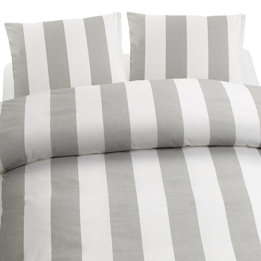 Borganäs 3-Dels Set Block Stripe Grå Dubbel