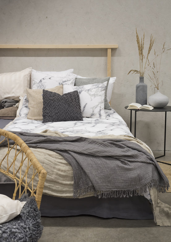 2-Dels Set Marmor Vit