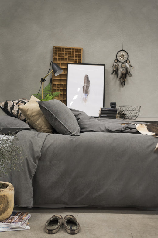 Borganäs 3-Dels Set Washed Grå Dubbel