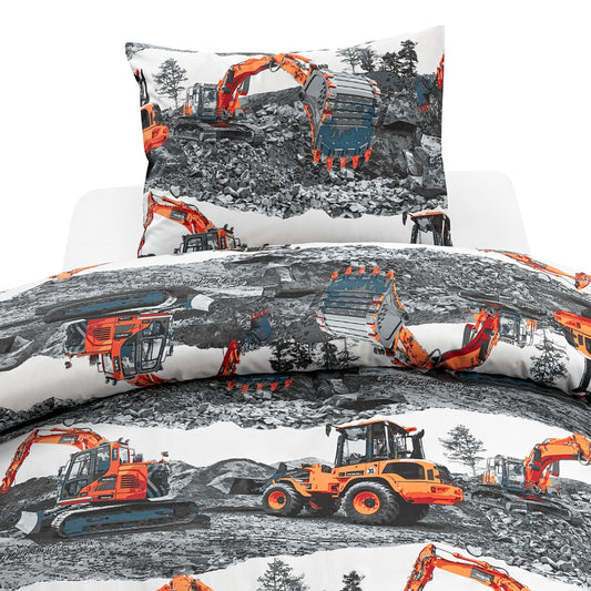 Borganäs 2-Dels Set Maskiner Orange