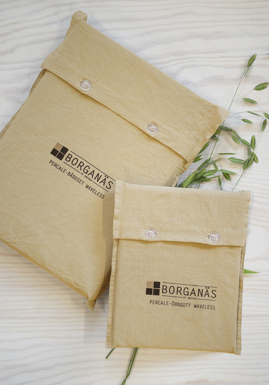 Borganäs 2-Dels Set Percale Gul
