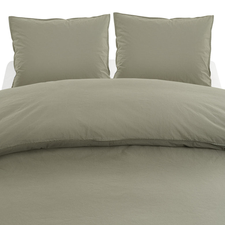 Borganäs 3-Dels Set Percale Grön Dubbel