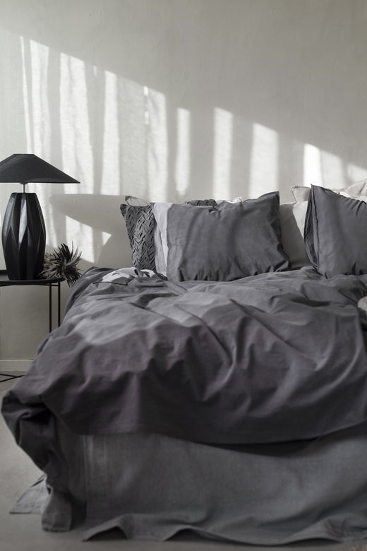 Borganäs 3-Dels Set Percale Grafit Dubbel