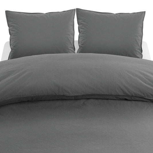 Borganäs 3-Dels Set Percale Grafit Dubbel