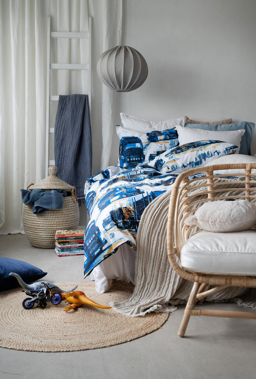 Borganäs 2-Dels Set Lastbilar Marinblå