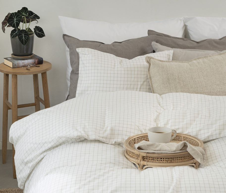 Borganäs 2-Dels Set Birger Flanell Offwhite