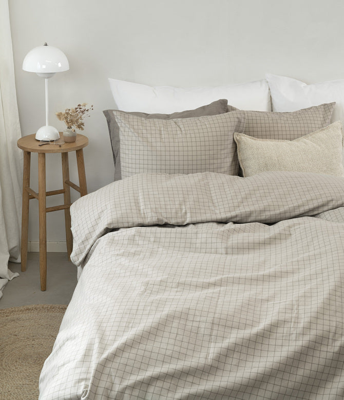 Borganäs 2-Dels Set Birger Flanell Greige