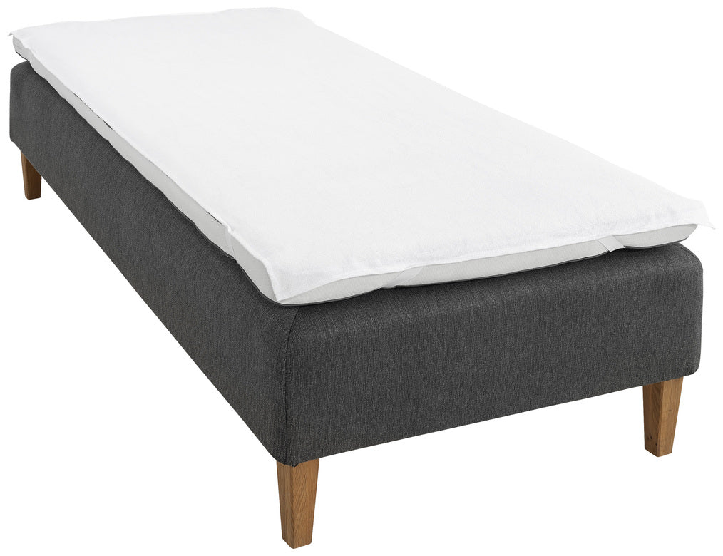 Borganäs Plastad Frotté 90x200 cm Vit