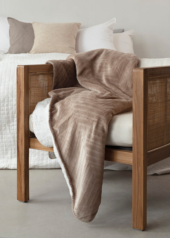 Pläd Sherpa 130x170 cm Linne