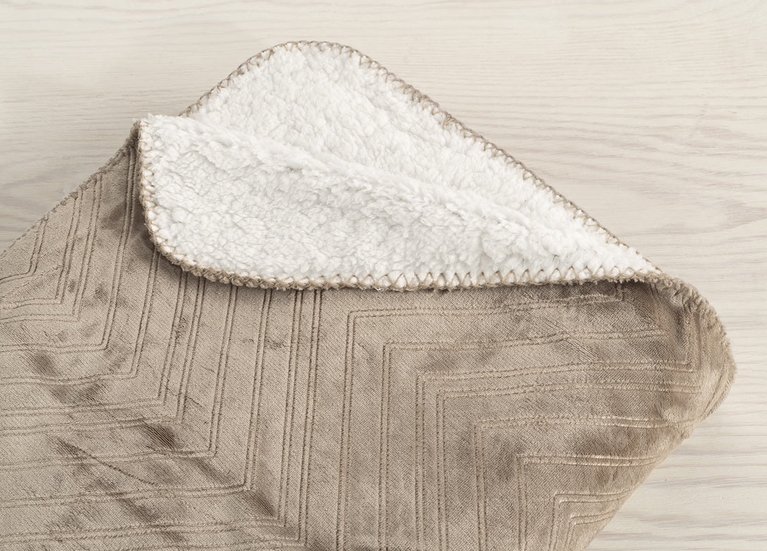 Pläd Sherpa 130x170 cm Linne